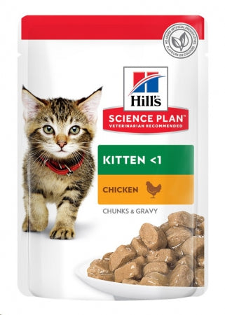 HILL'S SCIENCE PLAN Kitten Chicken 85g Pouches - Single or Box of 12