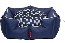 Load image into Gallery viewer, WAGWORLD K9 Castle Dog Bed - Skyscraper Grey, Black, Blue (ETA 10-14 working days)
