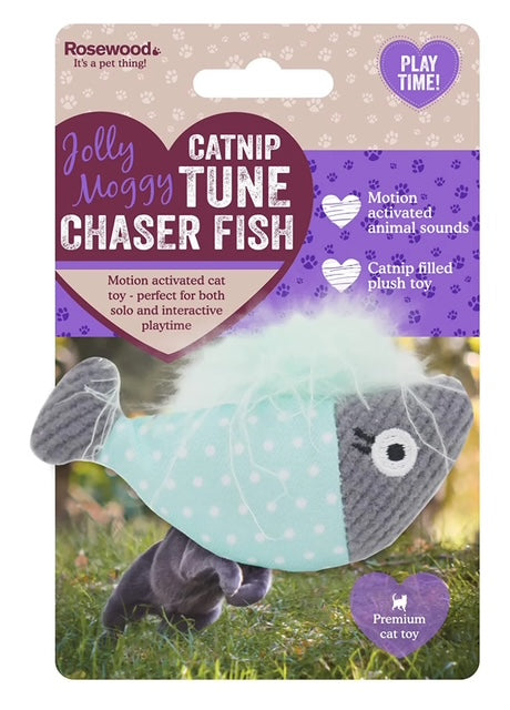 Chaser Fish - Catnip Tune Rosewood Cat Toy  (17cm x11cm)