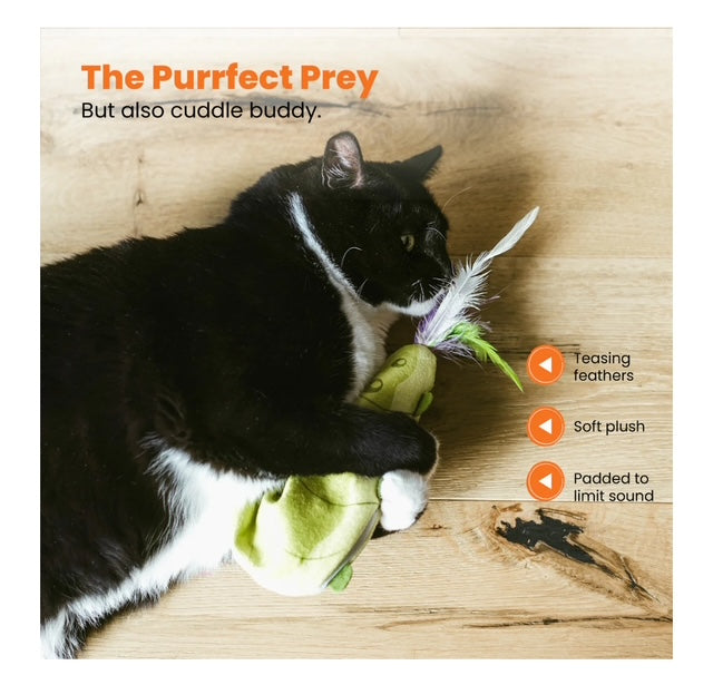 Wiggle Worm (Padded Plush) Electronic Cat Toy (14cmx21cm)