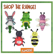 Load image into Gallery viewer, NEW!  Flingerz Folding Launcher and Toy Set  - Toy 21cm/Launcher 31cm when folded
