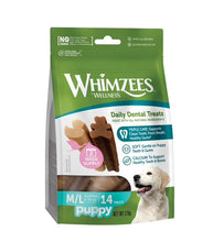 Load image into Gallery viewer, WHIMZEES Treat Puppy Medium/Large Week Value Bag - 14 pieces
