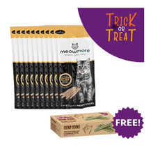 Load image into Gallery viewer, Meowmore Cat Treat Sticks - Frightfully Fun Free Gift Bundle
