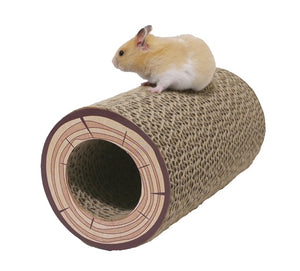 SMALL ANIMALS Shred-a-Log Corrugated Tunnel 18cm Long x 9.5cm diameter