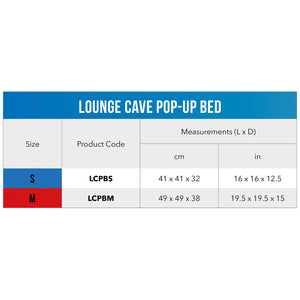 ROGZ Lounge Cave Pop-Up Pet Bed  (Small or Medium)
