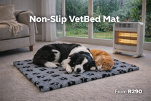 Load image into Gallery viewer, Petlife Vetbed Non-Slip Mat Pet Bed - Grey with Black Paw Prints

