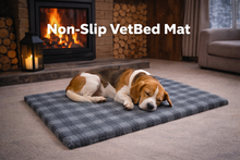 Load image into Gallery viewer, Petlife Vetbed Non-Slip Mat Pet Bed  - Grey Tartan
