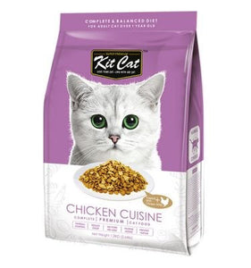 Kit Cat Premium Dry Food: Chicken Cuisine (Hairball Control) 1.2kg & 5kg