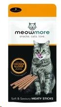 Load image into Gallery viewer, Meowmore Snacks - Meaty or Fishy Cat Treats (15g) or Meowmore Sticks (3 sticks in a pkt)
