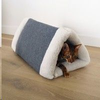 Cat Bed Snuggle Plush 2-in-1  Den