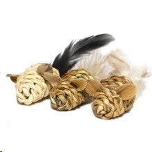 Jolly Moggy Wild Catnip Mice with feather tail x3 - 17cm