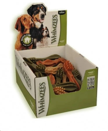 Whimzees Toothbrush, Box of 30 Dental Treats (Large)