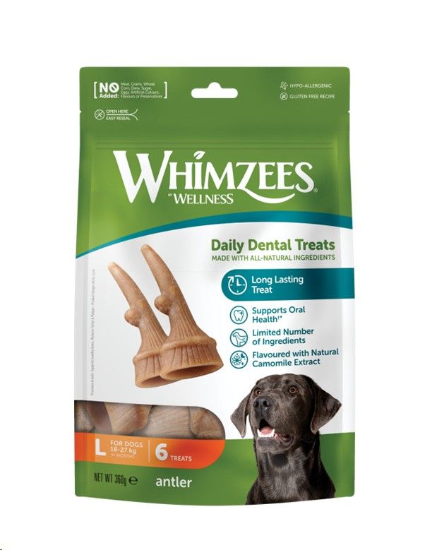 Whimzees Treat Antler (Large) 6 Pcs Value Bag