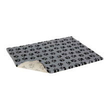 Load image into Gallery viewer, Petlife Vetbed Non-Slip Mat Pet Bed - Grey with Black Paw Prints
