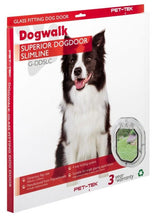 Load image into Gallery viewer, Pet Tek Glass Fitting Slimline Dogwalk Door - for up to 25kg dog
