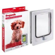 Load image into Gallery viewer, Pet Tek Wood Fitting Dogwalk (Flap SIze 24cm x 18cm) White or Brown
