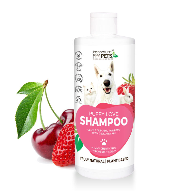 Pannatural Pets Natural PUPPY LOVE SHAMPOO - Strawberry Cherry - 500ml