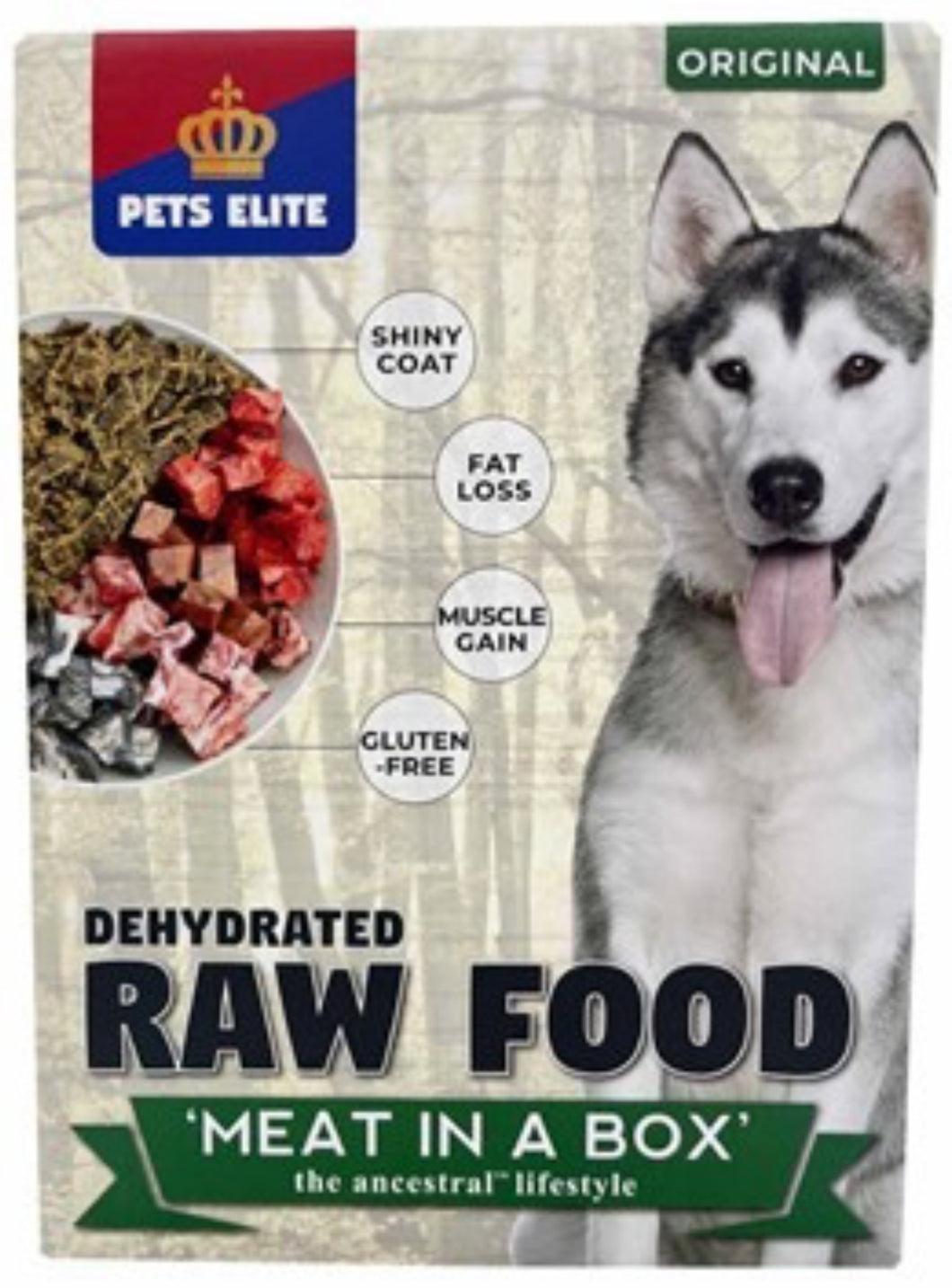 PETS ELITE Dehydrated Raw Food - Original - Meat in a Box - 2kg