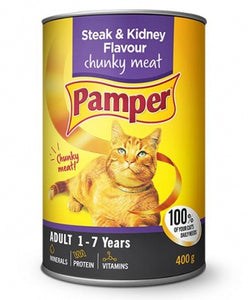 Pamper Wet Cat Food  (Single 385g Tin)