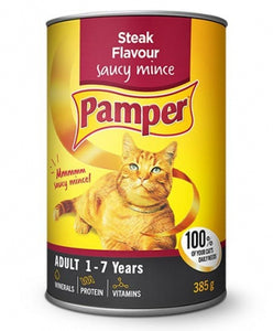 Pamper Wet Cat Food  (Single 385g Tin)