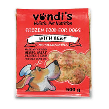 Load image into Gallery viewer, VONDI&#39;S Holistic Pet Nutrition, Beef Dog Food - Frozen 500g
