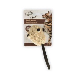 All for Paws Wooly Mouse - Catnip Infused & Sound Chip  (7.5cm)