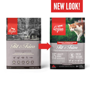 ORIJEN CAT FOOD:  Fit & Trim Cat Food - Biologically Appropriate for All Adult Cats 1 Year and Older