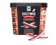 Load image into Gallery viewer, BACON STRIPS:  BAGS O&#39; WAGS Montego Treats Chewies - 120g, 500g or 1.5kg
