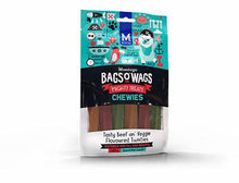 Load image into Gallery viewer, BEEF &amp; VEGGIE STICKS: Bags O&#39; Wags Montego Treats Chewies - 120g or 500g tubs
