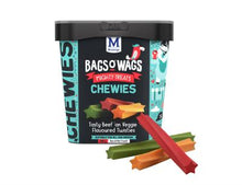 Load image into Gallery viewer, BEEF &amp; VEGGIE STICKS: Bags O&#39; Wags Montego Treats Chewies - 120g or 500g tubs
