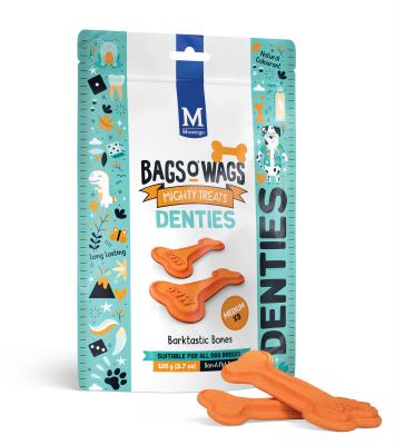 DENTIES Bones Montego Bags O' Wags Treats: 105g - Medium