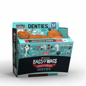 DENTIES Bones Bags O' Wags Treats Montego: X-Large - 1 x Box of 12 pieces