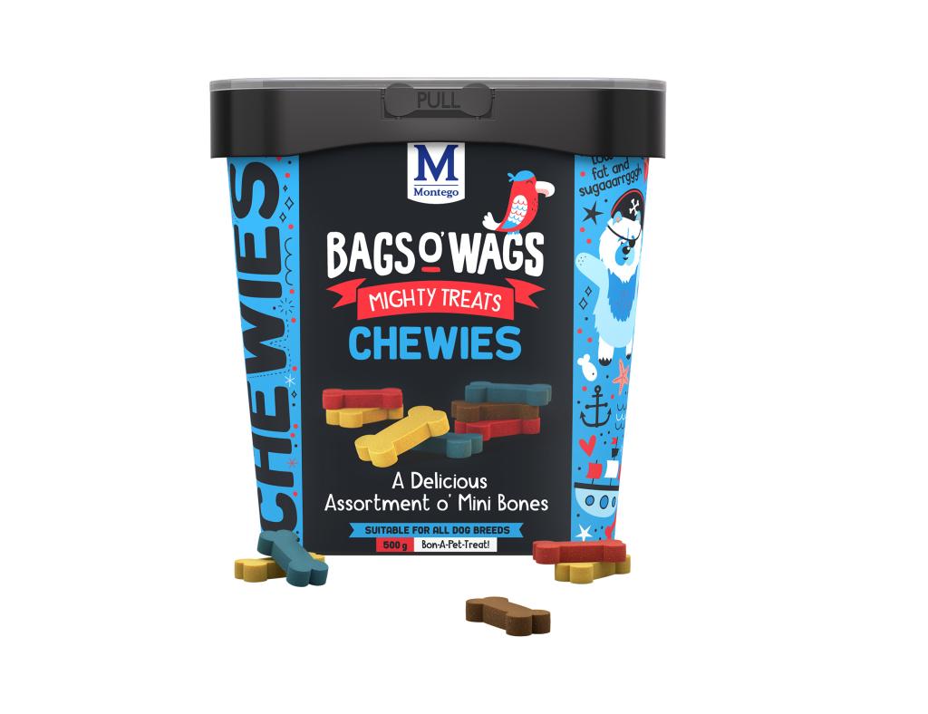 MINI BONES: Bags O' Wags -  Montego Treats Chewies 500g, 120g or 1,5kg