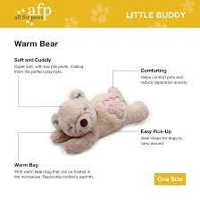 Warm Bear Plush Comfort Dog  - All for Paws - With Removable Microwave Bag