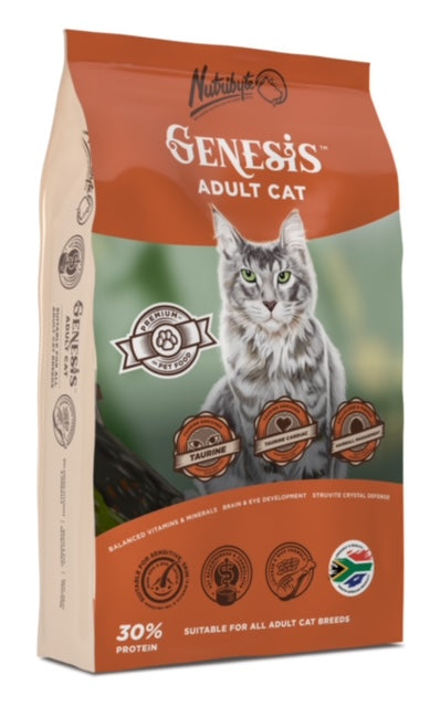 Nutribyte GENESIS Adult Cat Food 5kg 10kg Bizzibabs Scratch Patch