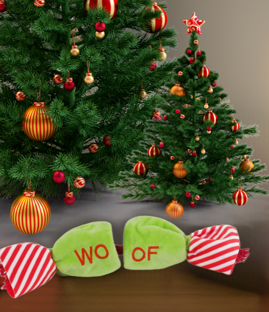 Crinkle Candy Rope Christmas 2023 Dog Toy 9 x 34cm