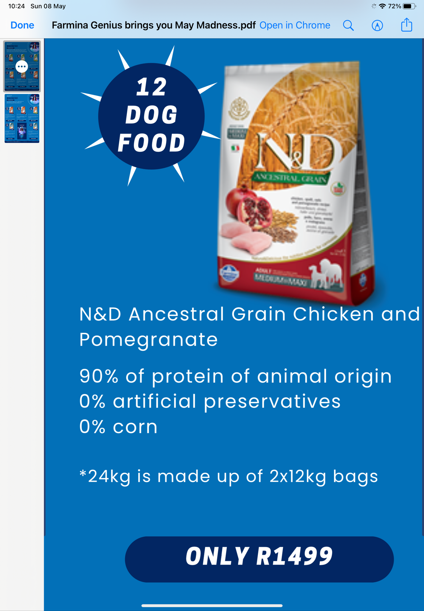 Farmina dog food ancestral grain deals