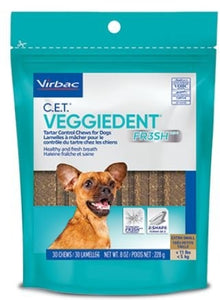 VeggieDent Fr3sh Dental Chews for Dogs - 4 Sizes, X-Small, Small, Medium & Large