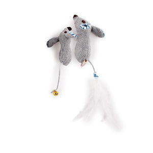 All For Paws Cat Toy Vintage Little One- x2 Mice (10cm)
