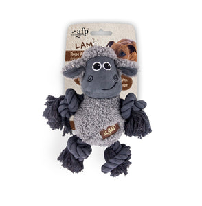 All For Paws Dog Toy Pups Multi Chew Sweater Rope Grey (17cm)