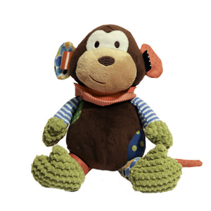 Chubleez Mitchell Monkey Comfort Dog Toy (26 x 21 x 10.5 cm) with a Hidden Squeaker