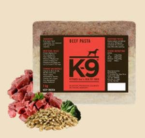 K-9 Frozen / Cooked Dog Food - Pasta Range - 4 Options