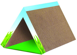 Fold Away Scratch Tunnel Kitty Hide-a-Way with Soft Flannel Floor - 54cm