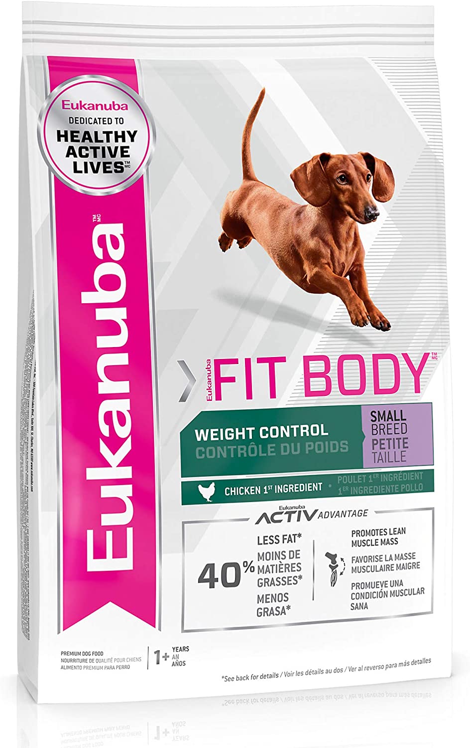 Eukanuba Fit Body Weight Control Chicken Dog Food for Small Adult Dog