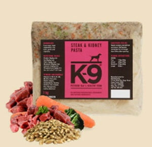 K-9 Frozen / Cooked Dog Food - Pasta Range - 4 Options