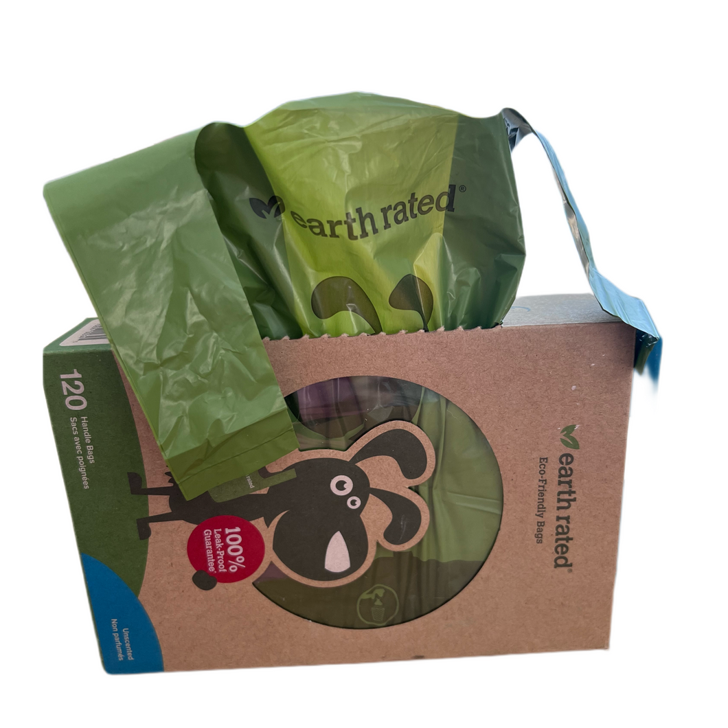 Earth Rated Eco-Friendly Waste Bags with Handles x120 (Flat Box) Unscented