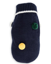 Load image into Gallery viewer, Dog&#39;s Life Mohair Knit Polo Neck Dog Jersey - Navy and White
