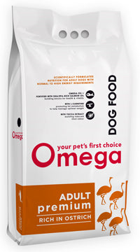 Omega Pet Foods Adult Premium Rich in OSTRICH 8kg & 20kg