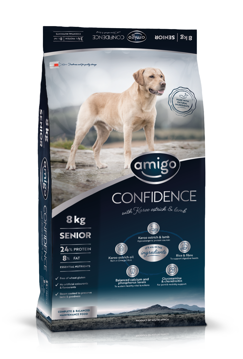 Amigo Confidence Senior Dog Food 8kg or 20kg