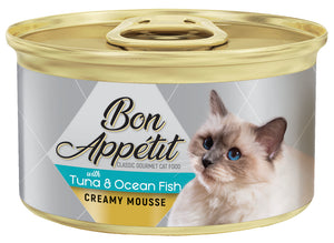 BON APPÉTIT Tuna & Ocean Fish Creamy Cat Food Mousse (85g x 12 Tins)